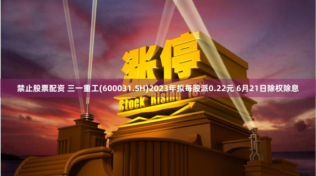 禁止股票配资 三一重工(600031.SH)2023年拟每股派0.22元 6月21日除权除息